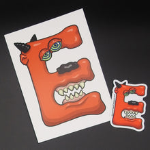 Load image into Gallery viewer, E Alphabet Monsters