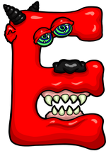 Load image into Gallery viewer, E Alphabet Monsters