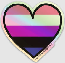 Load image into Gallery viewer, LGBTQAI+ Support Holographic Stickers