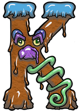 Load image into Gallery viewer, K Alphabet Monsters