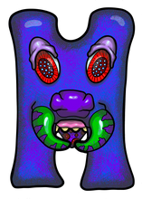 Load image into Gallery viewer, M Alphabet Monsters