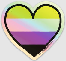Load image into Gallery viewer, LGBTQAI+ Support Holographic Stickers