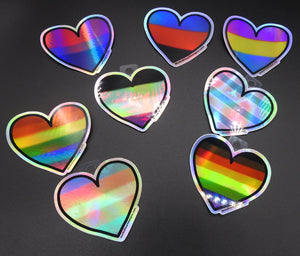 LGBTQAI+ Support Holographic Stickers