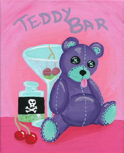 Poisoned Teddy Bear Painting