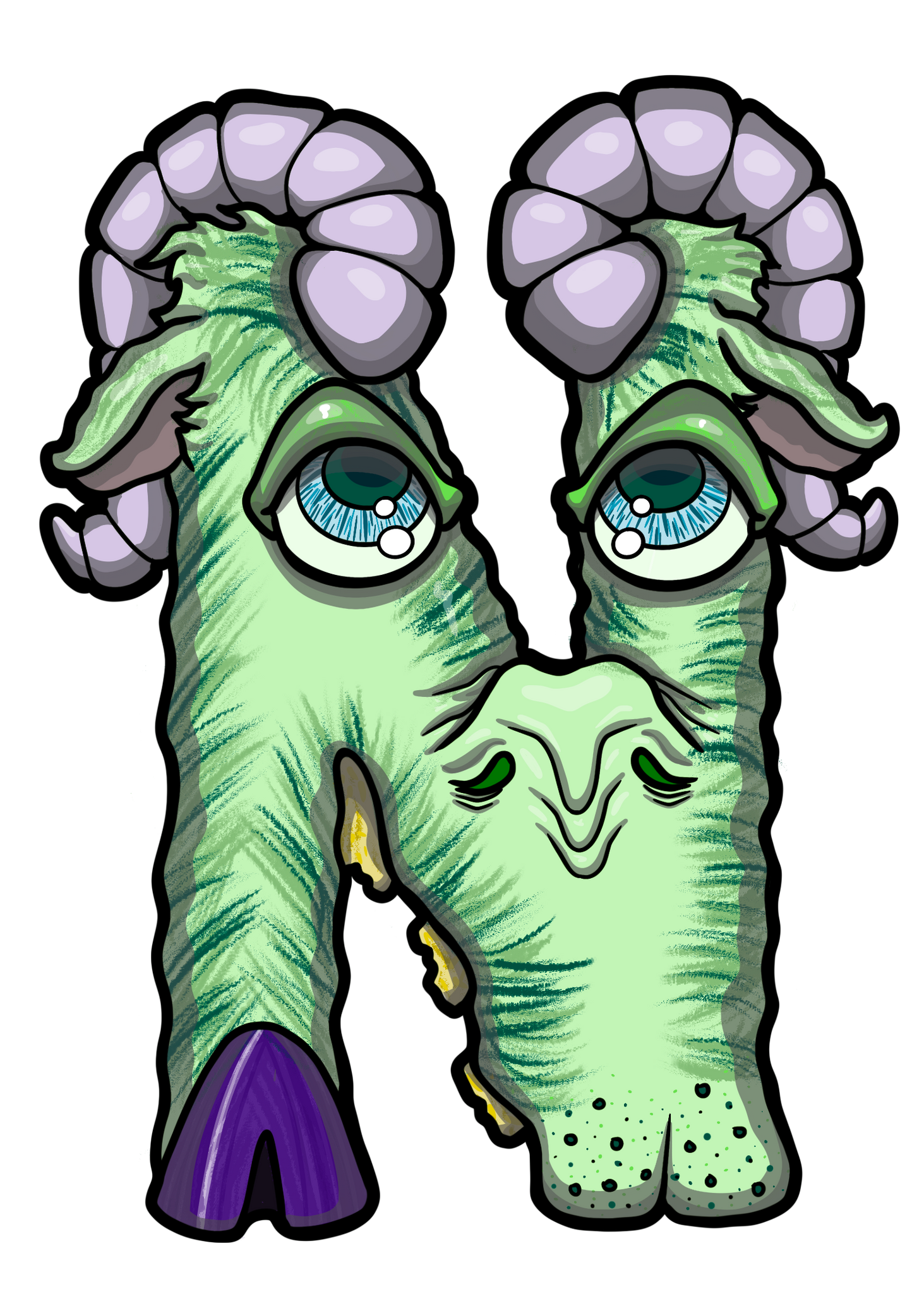 monsters that start with n N Alphabet Monsters – Morbid Heart Designs