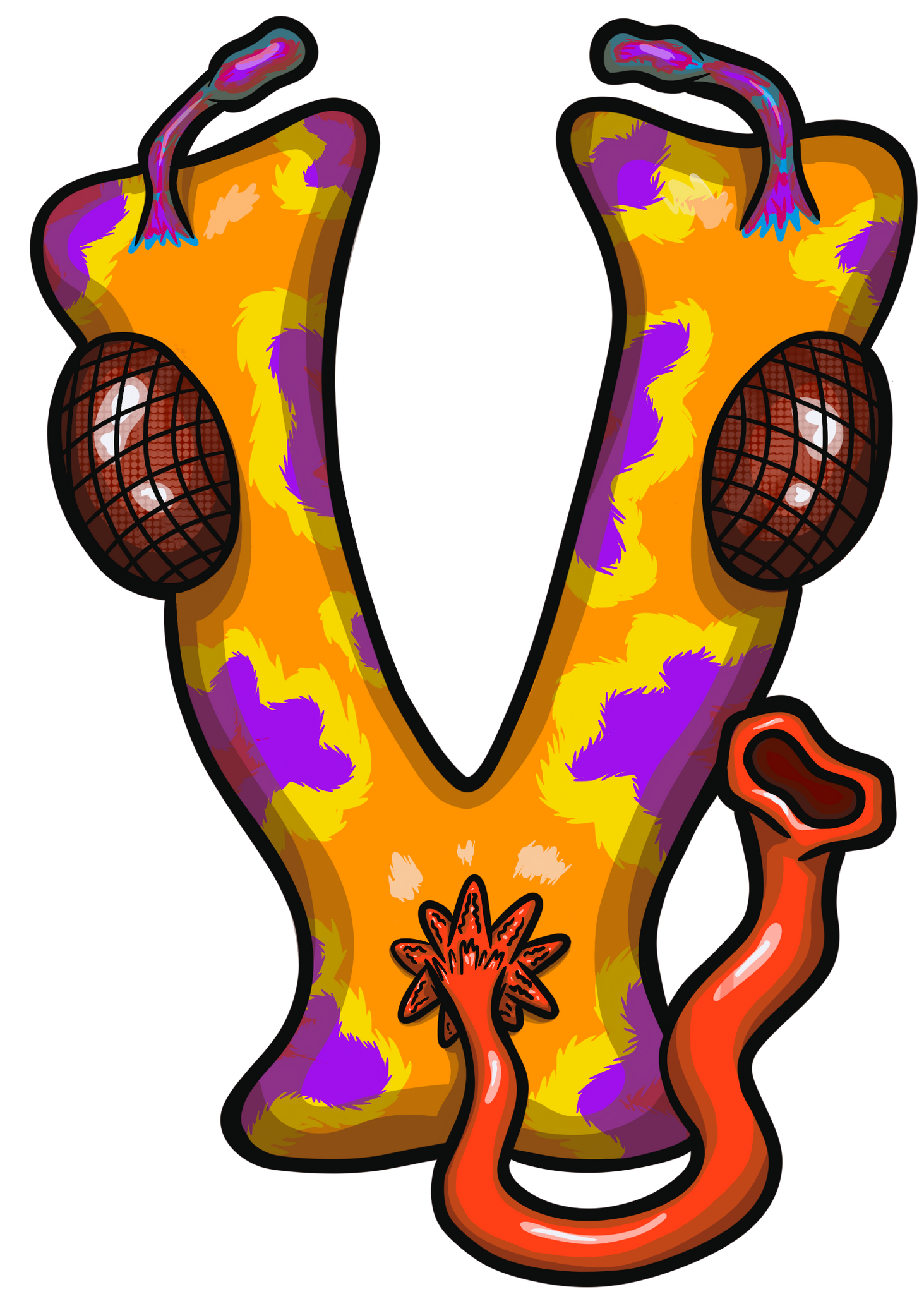 abc monsters v V Alphabet Monsters – Morbid Heart Designs
